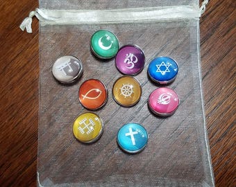 18mm Snap Button Charms - Religion