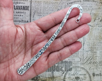 3 Shepherd Hook Silver Flower and Butterfly Bookmark SP0049