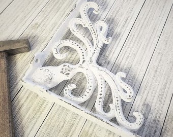 Octopus Shelf Bracket, Shelf Brackets, Octopus Decor, Shelf Brackets Metal, Nautical Decor, Nautical Shelf Bracket, Brackets for Shelves