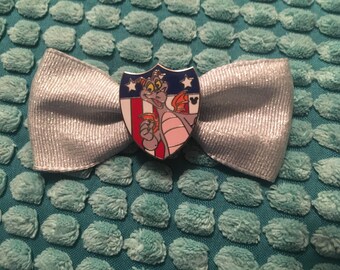 Patriotic Figment hair bow clip Disney Epcot