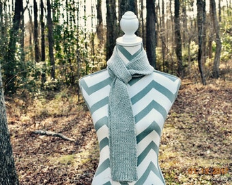 Skinny Grey Scarf, Long Scarf, Wool