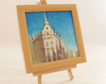 Oil painting "Prague", framed, ready to hang