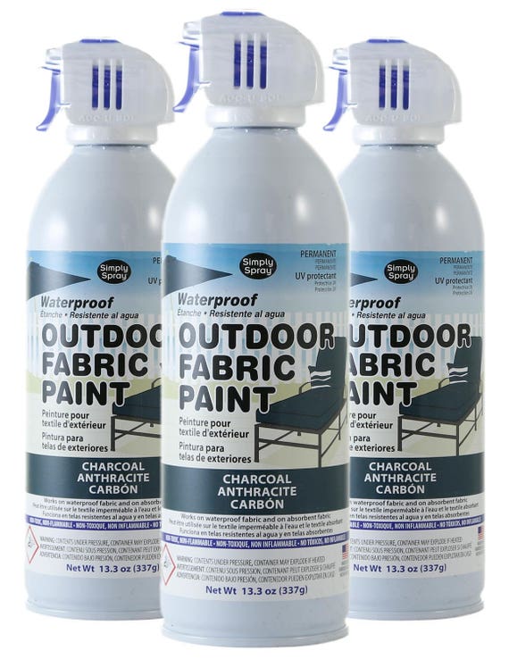 Simply Spray Outdoor Waterproof Fabric Spray Paint CHARCOAL