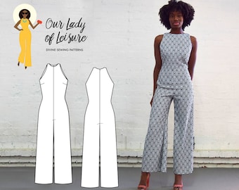 The Paloma Jumpsuit PDF Pattern - Women's Sleek Palazzo Jumpsuit Sewing Pattern
