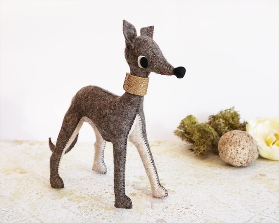 greyhound stuffed animal toy