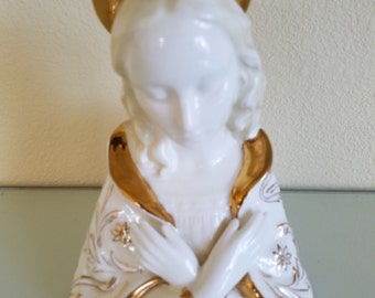Vintage Lefton Madonna planter, Lefton porcelain, Lefton lady head, vintage Lefton, madonna planter, lady head planter,