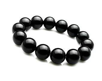 10mm Onyx Bracelet, Black Onyx Mens, Onyx Bead Bracelet, Mens Beaded Bracelet, Black Bracelet Men, Gemstone Bracelets, Mens Jewelry Gifts