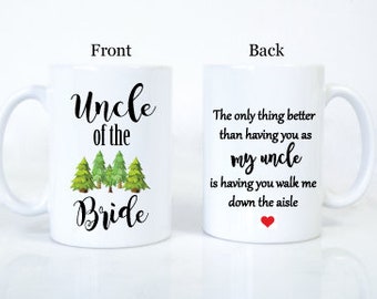 Uncle of the bride mug // Walk me down the aisle Proposal Mug for uncle // Will You walk me down the aisle // uncle wedding mug