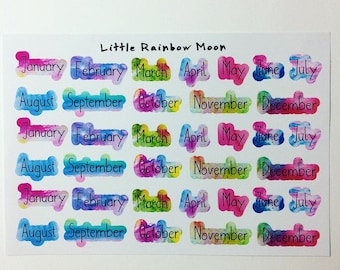 Months of the year stickers