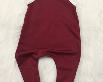 Baby Romper - Red Harem Romper - Shorts Romper - Toddler Romper - christmas romper - holiday Romper - Baby Pants - Toddler Romper Dark red