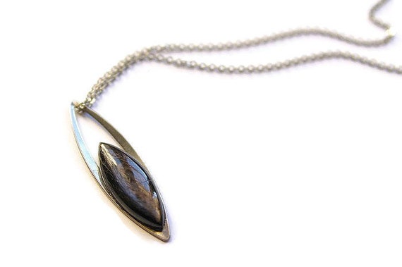 Natural Hyperstene Jewelry, Gemstone Necklace, Pendant Cabochon, Hyperstene Gift for Her, birthstone