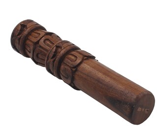 Tibetan Hand Carved Rose Wood Singing Bowl Striker Beater Mallet