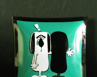 Brady Bunch Era Whimsical Glass Tray