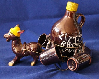 Vintage Donkey Cart Cordial Set