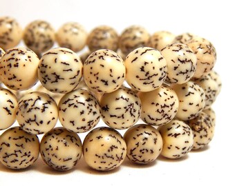 8mm Creamy White Salwag Seed Beads, Natural Beads, Seed Beads, Nut Beads, Natural Salwag Beads, Ivory Nut Beads, Creamy Natural Beads, D-F02