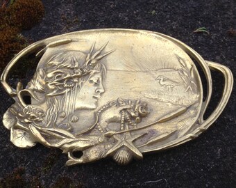 Art Nouveau Lady of The Sea Tray