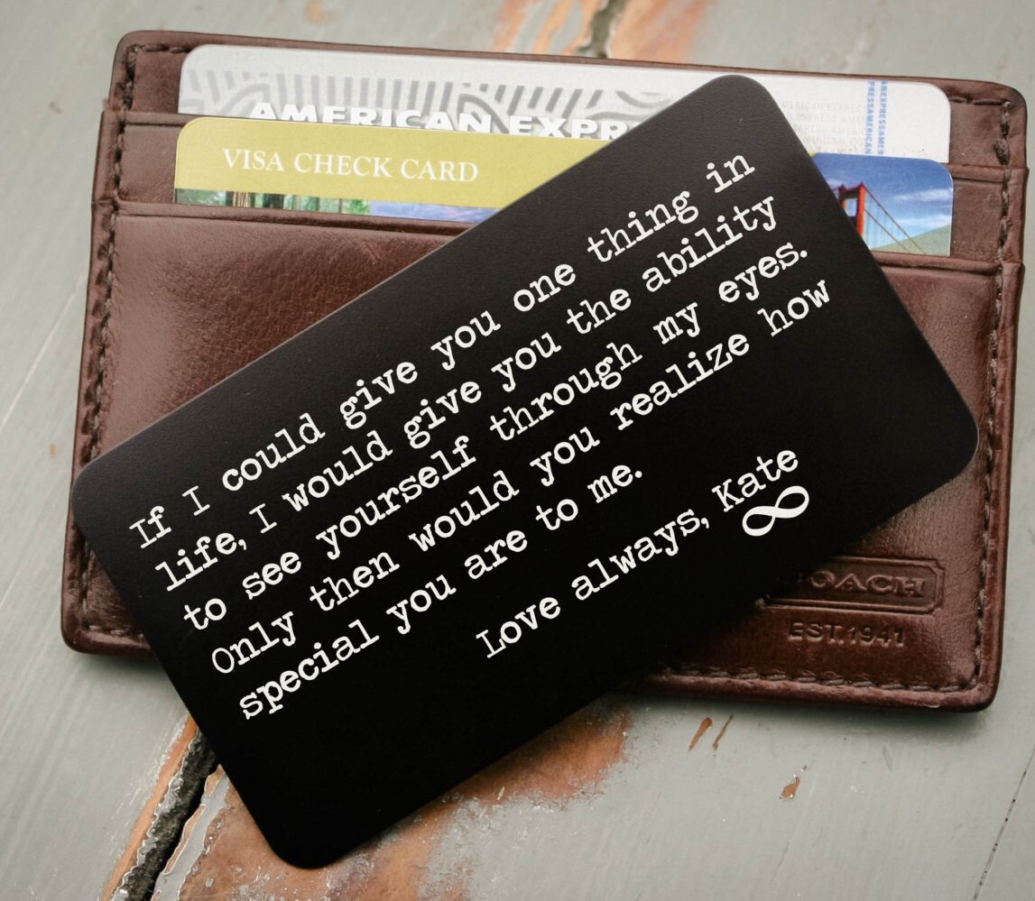 Personalized Wallet Card Metal Wallet Insert Custom Wallet