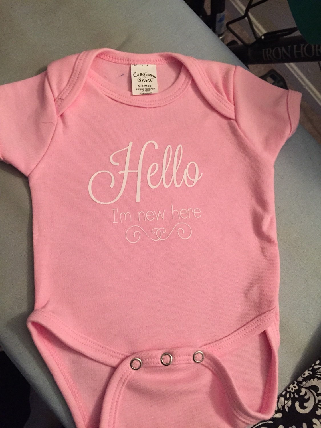 Baby Onesie Hello I'm new here