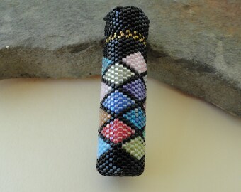 Beaded needle case, needle case, unique gift, gift for her, mom gift mom, gift for seamstress, gift for sewer, stocking stuffer, for mom