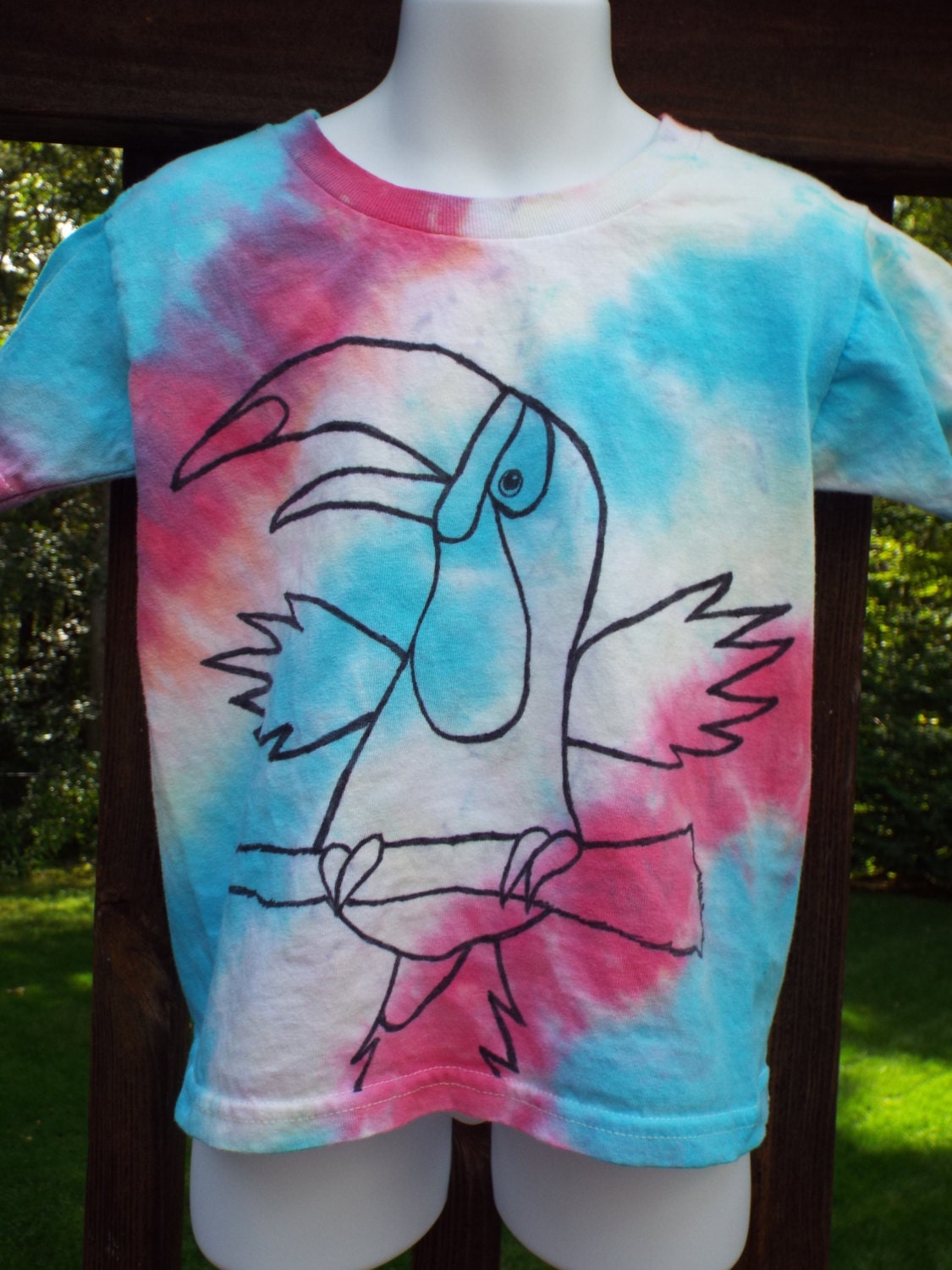 Toddler Toucan Tshirt 4T Tie Dye Toucan Tropical Bird Shirt