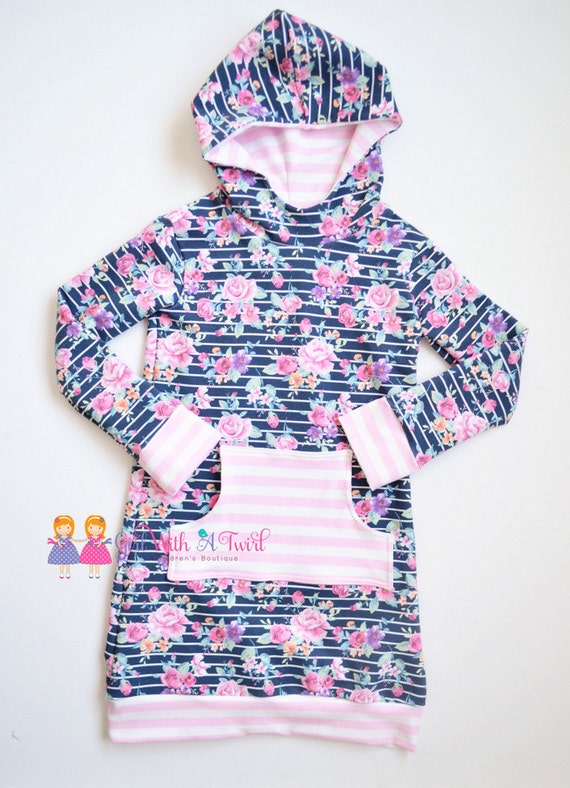 Items similar to Girls Hoodie Dress, Toddler Dress, Baby Girl Dresses