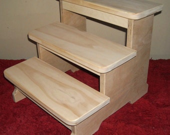Big Boy 3 Step Stool- Sanded Finish