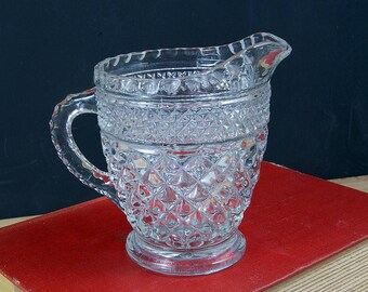 Vintage Glass Creamer in Wexford Pattern by Anchor Hocking