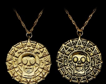 Pirates of the Caribbean Aztec coin inpired Pendant
