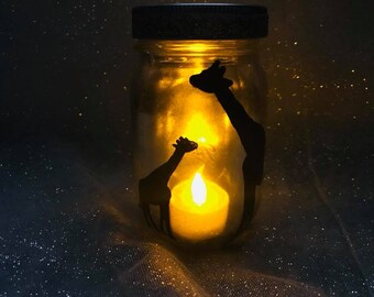 Giraffe Mommy and Baby Jar