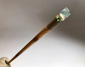 Unique Hand Carved Resin Wood Hair Stick