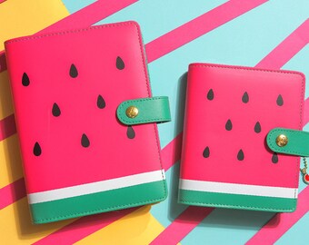 DOKIBOOK Watermelon A6 A7 Faux Leather Organizer Planner Notebook Binder PU