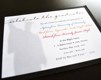 Multiple Child Graduation Invitation