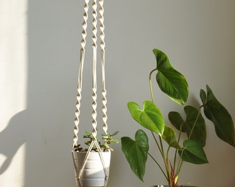 long macrame plant holder, indoor plant hanger, hanging planter, macrame holder, indoor garden planter, boho wedding, boho decor, nursery
