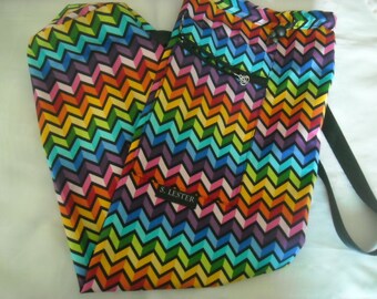 SALE Rainbow Zig-Zag Yoga Mat Bag
