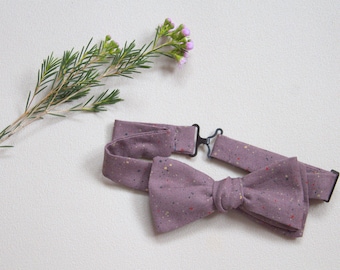 Bow tie-adjustable adult plum with specks of color