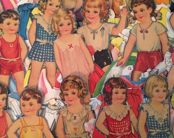 Vintage 1940's 25 pc. Paper Doll Set