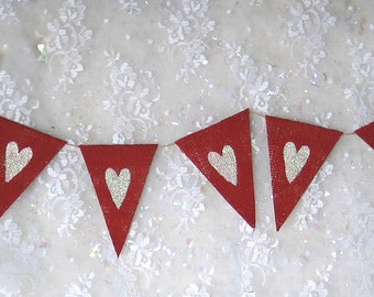 Valentines Banner .. Heart Banner .... Weddding ... Photo .... Burlap Banner
