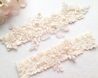 Wedding Garter , Tossing Garter, Keepsake Garter, bridal garter, champagne lace garter,-C05#