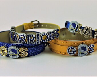 Golden State Warriors 8mm Slide Charm Bracelet