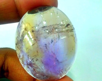 147.80 Ct 100% Natural Top Quality Loose Gemstone Ametrine Cabochon Size 38x46x12 mm