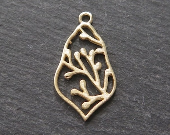 Gold over Sterling Silver Moroccan Bud Pendant 22mm
