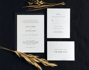 Printable Minimalist Wedding Invitation Suite