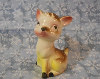 Glass Reindeer Figurine-Vintage