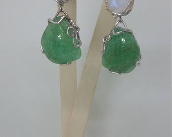 Earrings with Labradorite and Crisopasio