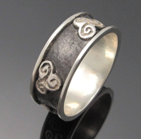 Newgrange Triple Spiral Ring - Triskele Ring - Irish Jewelry -Unisex Ring - Newgrange Jewelry - Designed and Made in Ireland