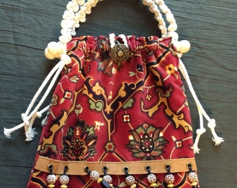 Red Velveteen Wristlet
