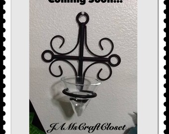 Tealight Holder Vintage Wrought Iron Country Decor Home Decor Victorian Decor Cottage Chic Wall Art Wall Hanging Unique Gift Gothic Decor