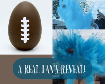 10" FOOTBALLS 8X POWDER Gender Football Reveal Ball with Glitter Gender Reveal Football! Ships Same Day!