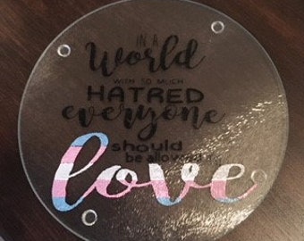 Transgender/ Trans/LGBT Trivet/ Cutting Board