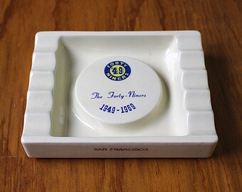 Vintage 1969 San Francisco Forty Niners Anniversary Ashtray
